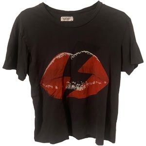 Rare Lauren Moshi Lips with Lightening bolt tee